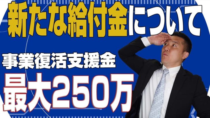 【給付金】事業復活支援金が始まります！【最大250万円】（熊本/行政書士/補助金/個人事業主/フリーランス）