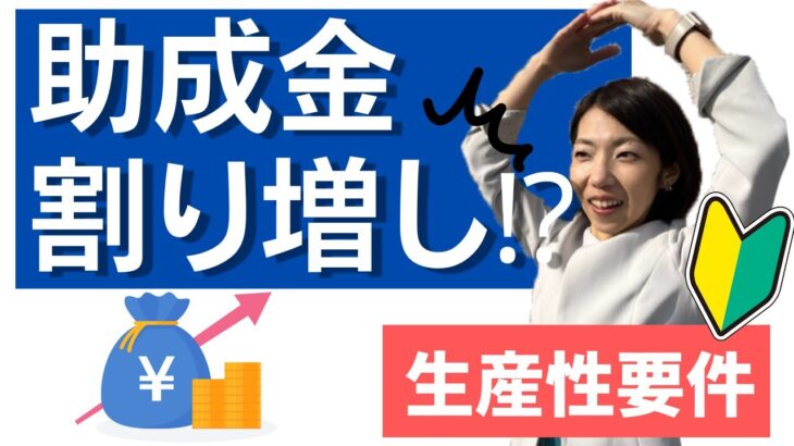 助成金申請で出てくる「生産性要件」とは？～社労士がわかりやすく解説