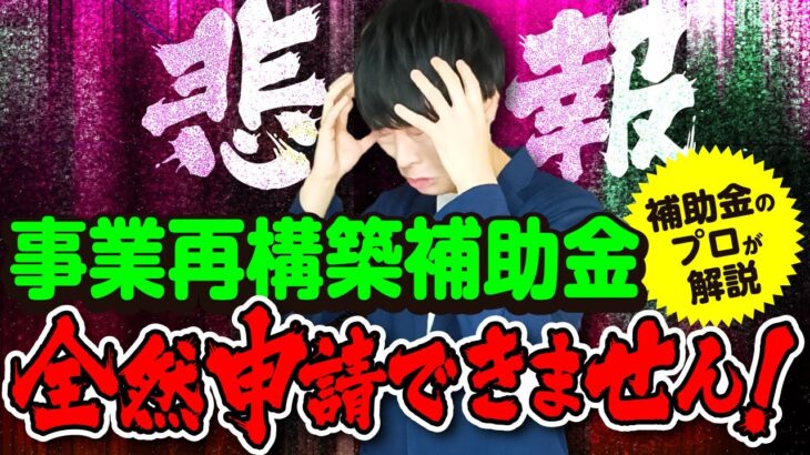 【新枠爆誕】事業再構築補助金 制限ありすぎて申請できない問題を補助金のプロが語る【成長枠】【産業構造転換枠】