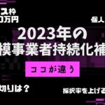 【最大250万円！】2023年の小規模事業者持続化補助金はココが違う！【インボイス 資金調達】