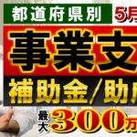 【5月度 事業支援/補助金 300万円等】都道府県別 / 個人・小規模向け / 創業・事業承継 補助 / 開発助成 / 知財支援 / 大阪府・兵庫県・福岡県の補助金事例 など〈23年5月時点〉