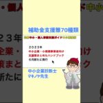 最新版70種類の補助金・各種支援策・中小機構 総合ハンドブック