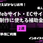 ホームページ・ECサイト制作に使える補助金2選！【IT導入補助金/小規模事業者持続化補助金】