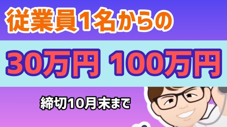 従業員１名からの１００万円アンド３０万円・締切10月末まで・令和５年度エイジフレンドリー補助金【中小企業診断士YouTuber マキノヤ先生（行政書士）】第1568回