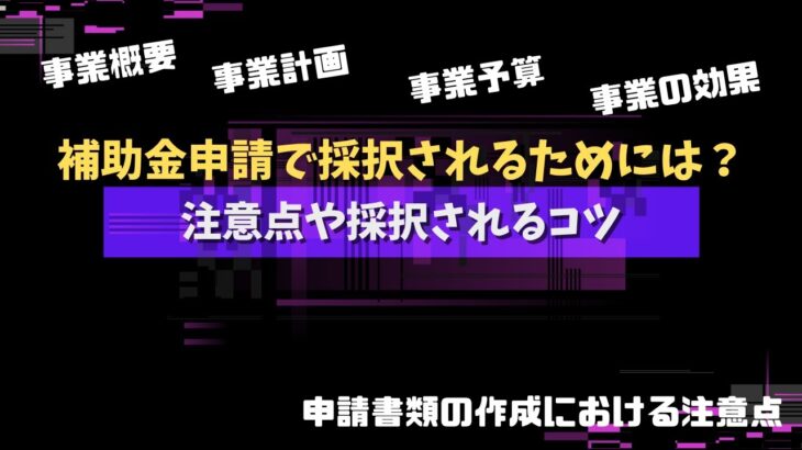 補助金申請で採択されるためには？注意点やコツについて【2023】