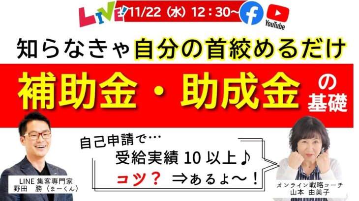 【知らなきゃ自分の首絞めるだけ！補助金・助成金の基礎】by採用の魔法使いch