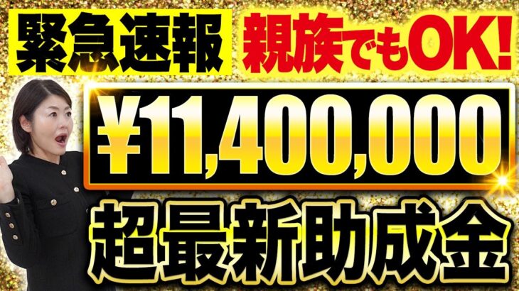 【緊急速報】合計1,140万円手に入る助成金３選