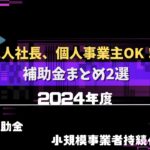 【2024年度】1人社長、個人事業主OK！補助金まとめ