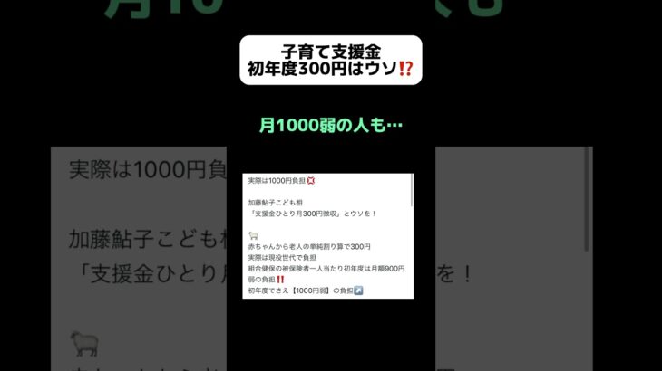 子育て支援金、初年度月300円はウソ？