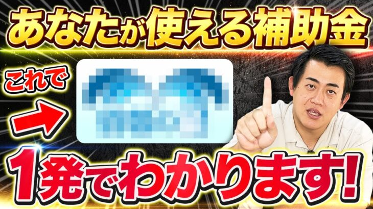 【限定特典あり】これを使えばあなたが使える補助金、助成金が1発でわかります/自分の事業で使えるものは絶対に取り漏らしたくないという方だけ見てください