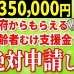 【役所は教えない！】政府から高齢者へ35万円支給！申請するともらえる給付金・助成金制度5選！