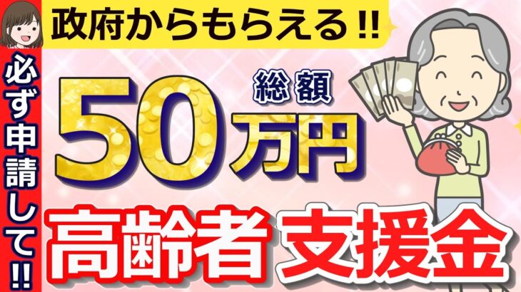 【役所は教えてくれない】政府から高齢者へ50万円の支援金！申請しないともらえない給付金、支援金6選！