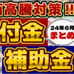 【6月度 物価高騰 給付金・補助金まとめ】要申請!! 都民非課税世帯等に1万円/ 都道府県別 最大50万円等/ 個人事業主・小規模向け/ 電気・LPガス補助/ 農業・運送事業者等〈24年6月時点〉