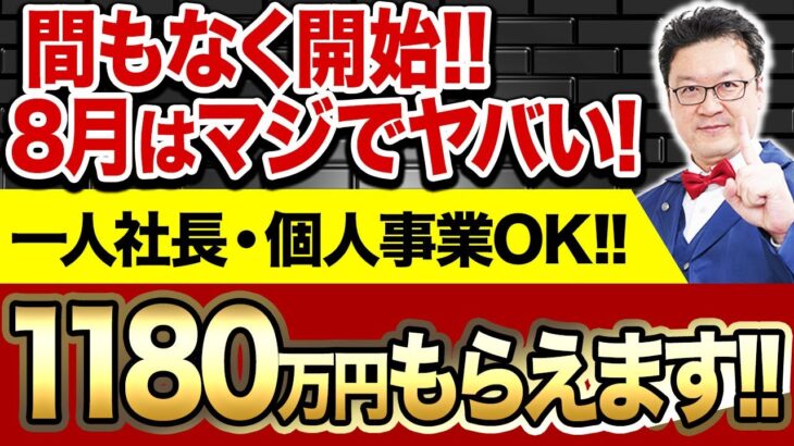 【まだ間に合う】8月にこの制度を使わない企業・個人事業主は格差が付きます…！必ずこの補助金を活用してください！