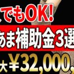 【やらなきゃ損！】一人社長でもOK！合計3200万円もらえるハードルが低い補助金３選について税理士が解説します