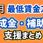 10月から最低賃金引き上げ・対応型の助成金・補助金・政府支援策・節税情報【中小企業診断士YouTuber マキノヤ先生】第1921回