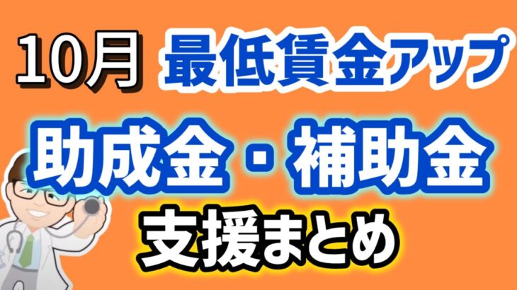 10月から最低賃金引き上げ・対応型の助成金・補助金・政府支援策・節税情報【中小企業診断士YouTuber マキノヤ先生】第1921回