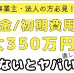 【知らないとヤバい！】最大350万円！この補助金だけは必ず申請してください！申請していないと大損してますよ！【IT導入補助金】【助成金】【税金】