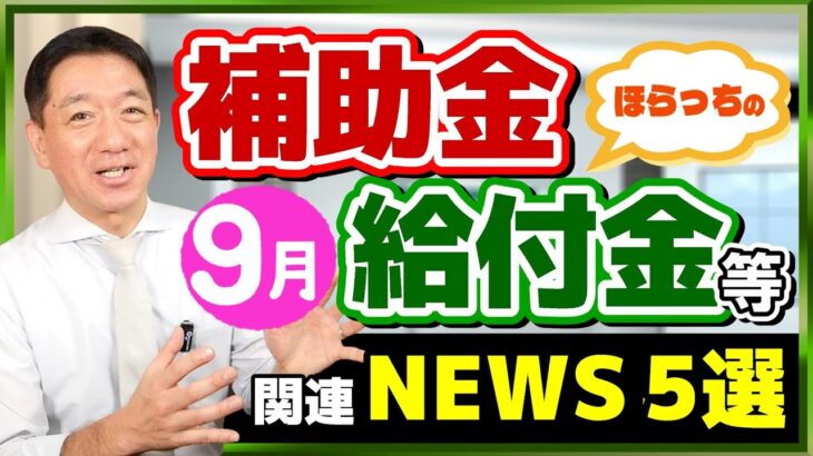 【秋の給付金、LPガス補助、最強の補助金検索サイト誕生！など～9月度 補助金・給付金ニュース５選】電気・ガス補助に追加財源/ ご結婚移住の支援金/ 新紙幣対応補助金/ 厚労省支援策 （24年9月時点）