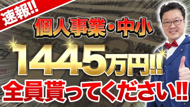 【速報】小規模でも1105万円貰える「究極の助成金」がついに登場！この動画を見たら今すぐ申請してください！