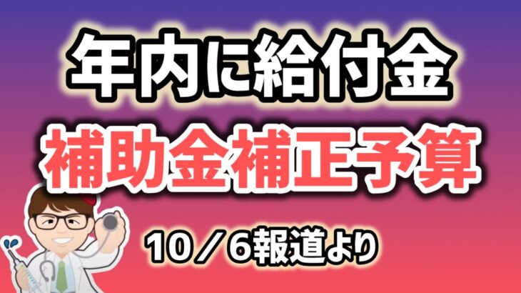 新・給付金・中小企業小規模事業者向け支援策情報と大型補正予算・石破新内閣【中小企業診断士YouTuber マキノヤ先生】第1938回