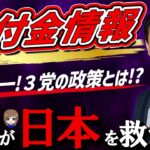 【給付金最新情報】国民第一主義で減税なるか？野党の国民の生活を守る政策とは？れいわ新撰組、春夏秋冬10万円!? 野党は日本を救えるか？【低所得者世帯 / 年金受給者世帯 / 一人親世帯 】