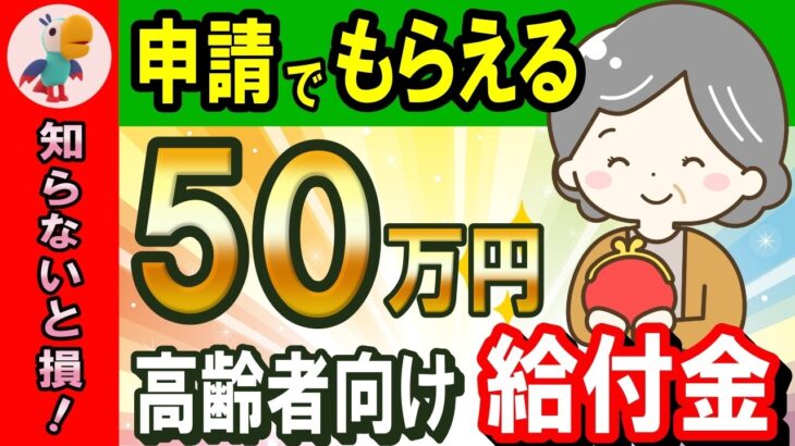 政府から高齢者へ50万円支給！申請でもらえる給付金・助成金制度6選