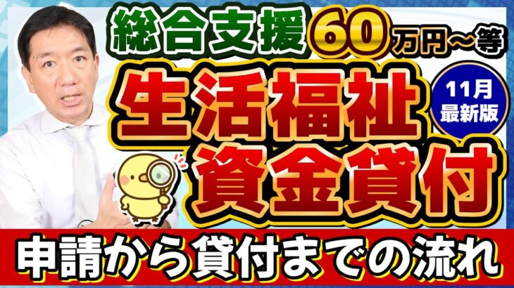 【60万円 生活資金貸付 非課税でなくても申請可能】申請から貸付の流れ/ 低所得者/ 高齢者/ 障害者世帯/ 生活支援費/ 就学支援費/ 保証人不要/ 免除と生保は利用できる？〈24年11月時点〉