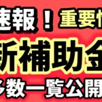 超速報・8000万円補助金新・補助金一覧これから始まる・持続化補助金・IT導入補助金・ものづくり補助金など・国民の安心・安全と持続的な成長に向けた総合経済対策【マキノヤ先生】第1985回