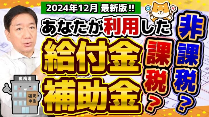 【給付金/補助金～課税のもの、非課税のもの】重点支援給付金、調整給付金は課税？非課税？/ 年金給付金、持続化補助金等の取扱いは?/ 詐欺被害の体験談 ～是非ご覧ください ≪24年12月時点≫