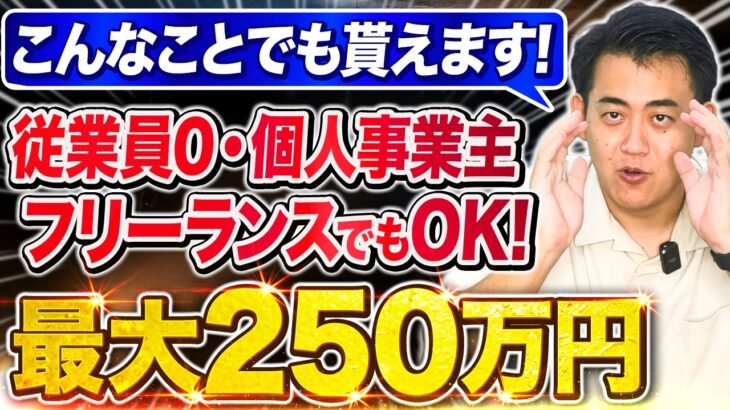 【個人事業主OK】あなたも250万円貰える補助金の対象になるかもしれません！小規模事業者持続化補助金の活用事例を中小企業診断士が解説