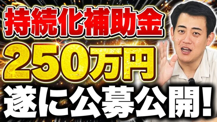 【緊急速報】第17回小規模事業者持続化補助金の公募要領が遂に公開！個人事業主・一人親方でも250万貰える超人気の補助金の最新情報を中小企業診断士が解説